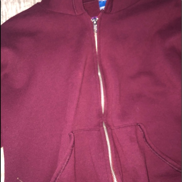 maroon zip up - Picture 2 of 2